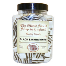 Load image into Gallery viewer, WHITE and Black Mint Jar - The Oldest Sweet Shop In The World
